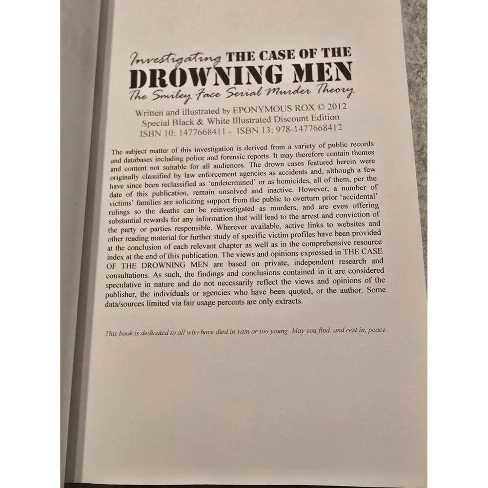 Investigating The Case Of The Drowning Men The Smiley Face Serial Murder Theory